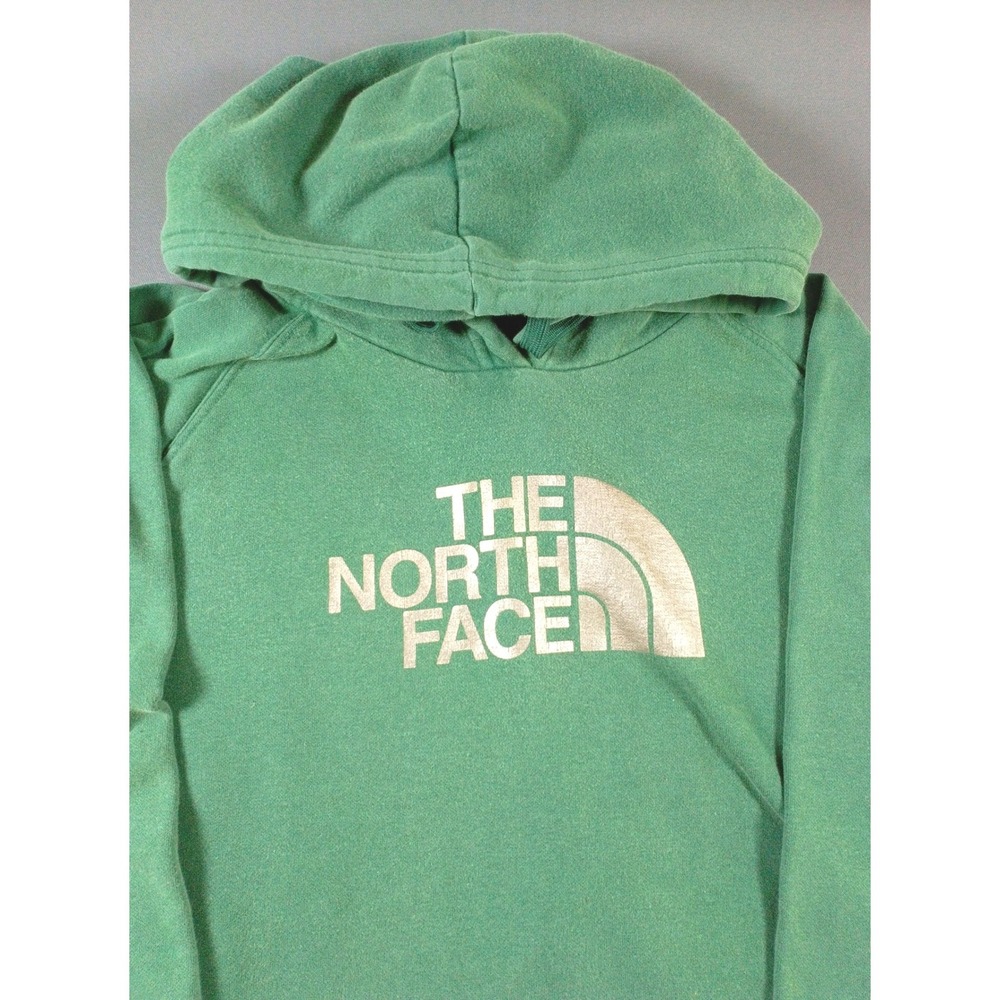 The North Face Womens XL Green Hoodie Pullover Fleece Logo Outdoor Sweatshirt
